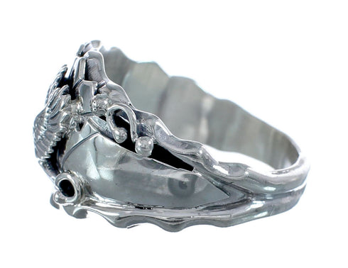 Native American Sterling Silver Eagle Navajo Ring Size 11-3/4 AX126356