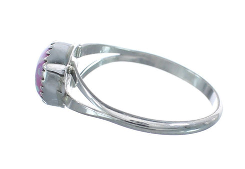 Native American Pink Opal Sterling Silver Ring Size 5-1/2 AX126452