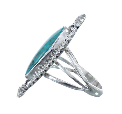 Turquoise Sterling Silver American Indian Ring Size 7-3/4 AX126445