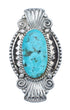 Native American Sterling Silver Real Turquoise Ring Size 7-1/4 AX126420