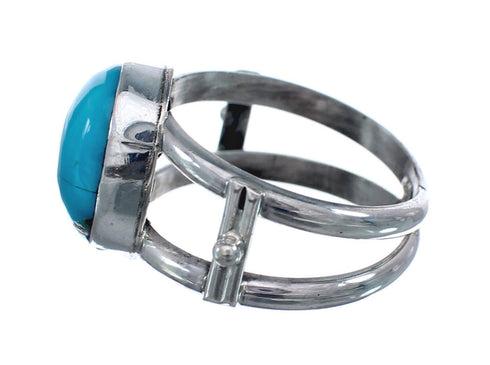 Native American Sterling Silver Turquoise Ring Size 9 AX126489