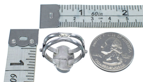 Native American Sterling Silver Turquoise Ring Size 9 AX126489