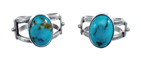 Native American Sterling Silver Turquoise Ring Size 6-3/4 AX126490