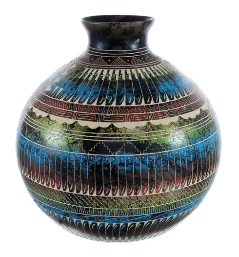 Native American Navajo Bear Hand Crafted Pottery JX125927