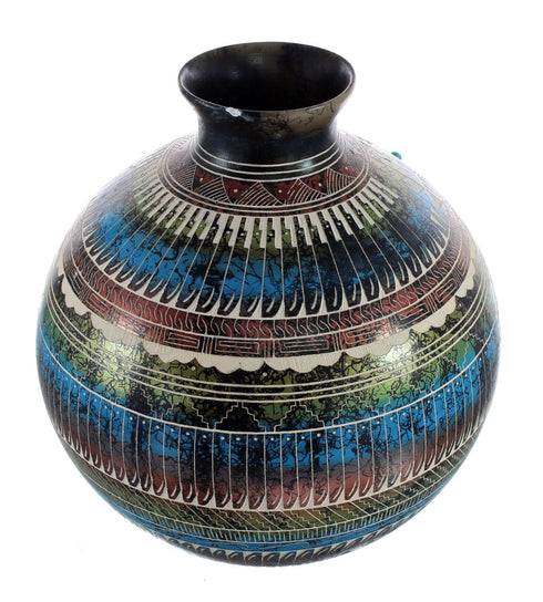 Native American Navajo Bear Hand Crafted Pottery JX125927