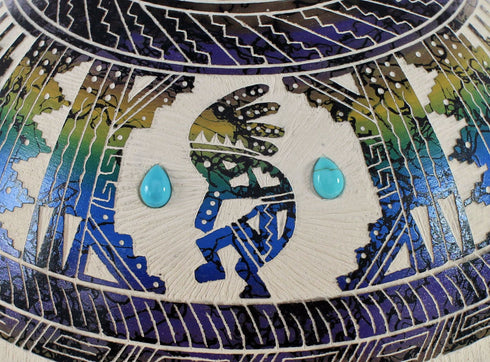 Native American Navajo Kokopelli Hand Crafted Pottery JX125971