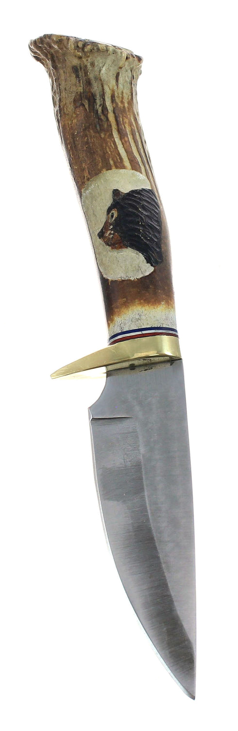 Hand Crafted Hunting Stag Knife Knife Ken Richardson Carve 9" JX126206