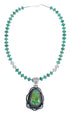 Sterling Silver Turquoise Native American Bead Necklace Set JX126979