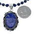 Sterling Silver And Lapis Navajo Bead Pendant Necklace Set JX127008