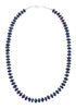 Native American Lapis and Bloodstone Sterling Silver Bead Necklace JX126961