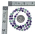 Native American Jade and Charoite Sterling Silver Bead Necklace JX127004