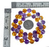 Native American Amber And Amethyst Sterling Silver Bead Necklace JX127002