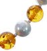 Native American Amber And Mother of Pearl Sterling Silver Bead Necklace JX126997