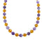 Amber And Amethyst Sterling Silver Bead Necklace JX126877