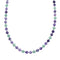 Native American Green Agate and Amethyst Sterling Silver Bead Necklace JX126873