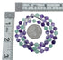 Native American Green Agate and Amethyst Sterling Silver Bead Necklace JX126872