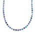 Native American Turquoise and Amethyst Sterling Silver Bead Necklace JX126876