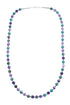 Native American Turquoise and Amethyst Sterling Silver Bead Necklace JX126876