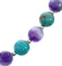 Native American Turquoise and Amethyst Sterling Silver Bead Necklace JX126876
