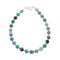 Native American Amethyst and Jade Sterling Silver Bead Bracelet JX126887