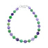 Native American Amethyst and Jade Sterling Silver Bead Bracelet JX126887