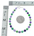 Native American Amethyst and Jade Sterling Silver Bead Bracelet JX126887