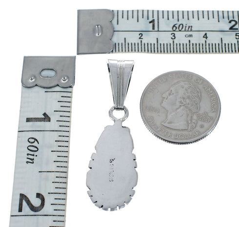 Sterling Silver Native American Blue Opal Pendant JX126345