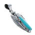 Turquoise Leaf Sterling Silver Native American Pendant JX126357