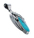 Turquoise Leaf Sterling Silver Native American Pendant JX126360