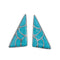Zuni Turquoise Inlay Sterling Silver Post Earrings JX126388