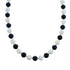 Native American Mother of Pearl Onyx Bead Sterling Silver Necklace JX126723