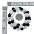 Native American Mother of Pearl Onyx Bead Sterling Silver Necklace JX126723