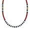 Sterling Silver Multicolor Navajo Bead Necklace JX126722