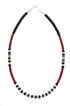 Sterling Silver Multicolor Navajo Bead Necklace JX126722