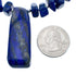 Native American Sterling Silver Lapis Bead Necklace with Pendant JX126762