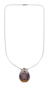 Liquid Silver Native American Agate Necklace JX126757