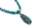 Native American Turquoise Sterling Silver Bead Pendant Necklace JX126743