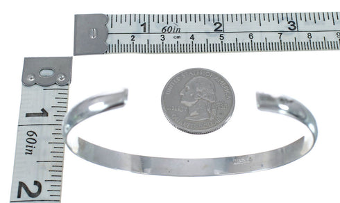 Native American Authentic Sterling Silver Cuff Bracelet JX126765