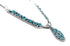 Turquoise Genuine Sterling Silver Navajo Link Necklace Set JX127051