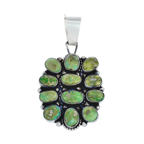 Native American Turquoise And Sterling Silver Pendant JX127050