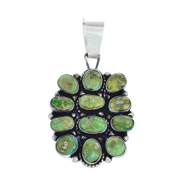 Native American Turquoise And Sterling Silver Pendant JX127050