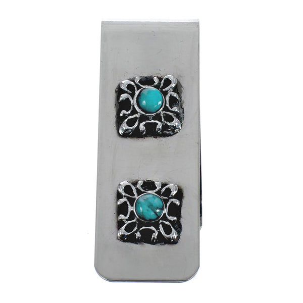 Navajo Turquoise Genuine Sterling Silver Money Clip JX127030