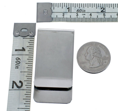 Navajo Turquoise Genuine Sterling Silver Money Clip JX127036