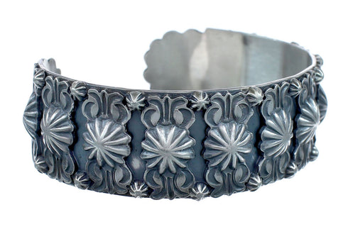 Native American Navajo Genuine Sterling Silver Cuff Bracelet JX126298
