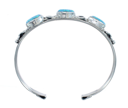 Opal and Authentic Sterling Silver Navajo Cuff Bracelet JX126299