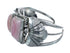 Navajo Genuine Sterling Silver Pink Conch Shell Cuff Bracelet AX126314