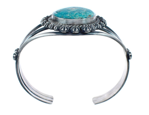 Native American Genuine Sterling Silver Turquoise Cuff Bracelet AX126308