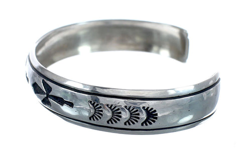 Tommy And Rose Singer Navajo Authentic Sterling Silver Thunderbird Cuff Bracelet AX126704