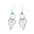 Navajo Turquoise And Sterling Silver Hook Dangle Earrings AX126160