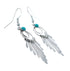 Navajo Turquoise And Sterling Silver Hook Dangle Earrings AX126160